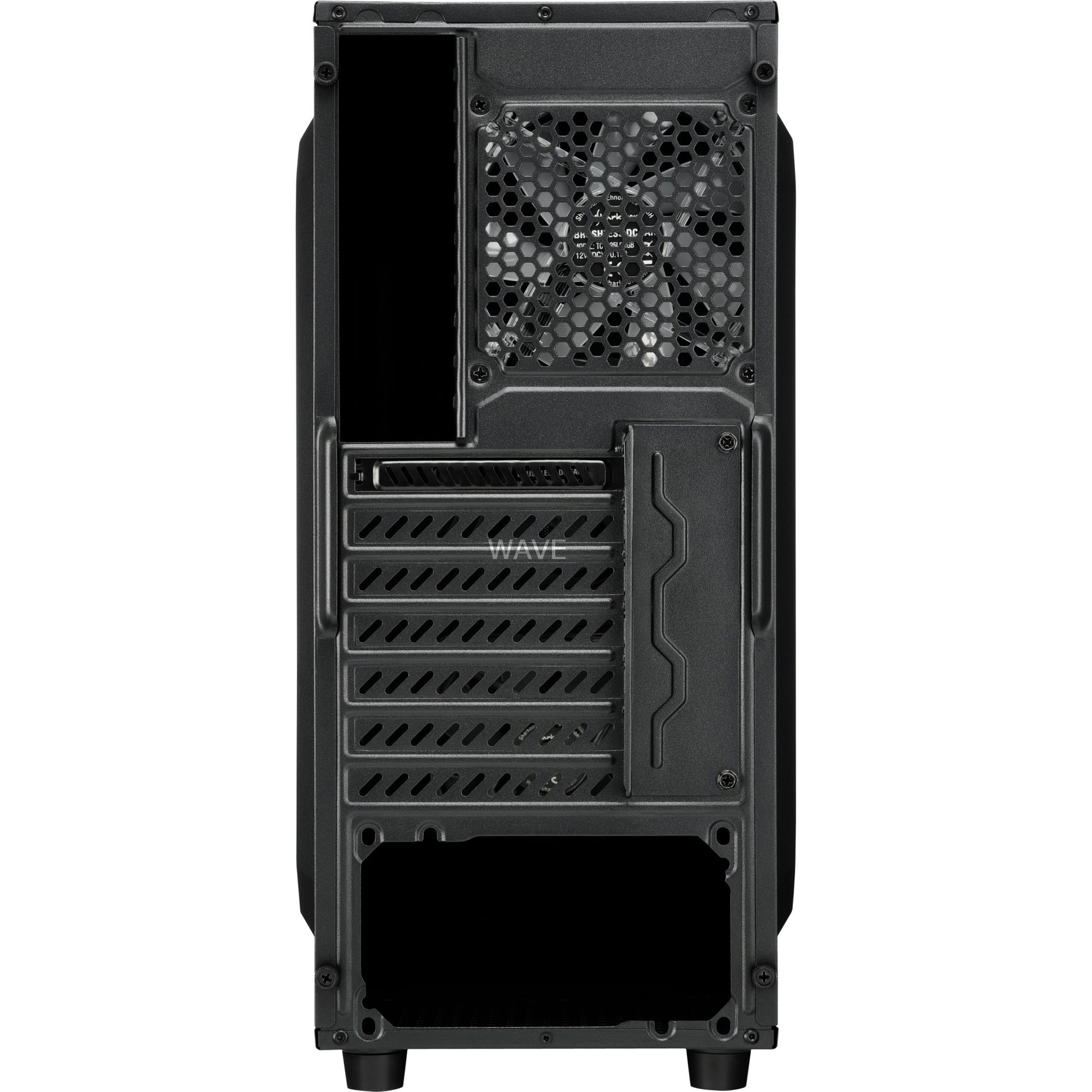 Sharkoon vg7-w rgb midi tower behuizing (zwart | 2x usb-a | rgb | window)