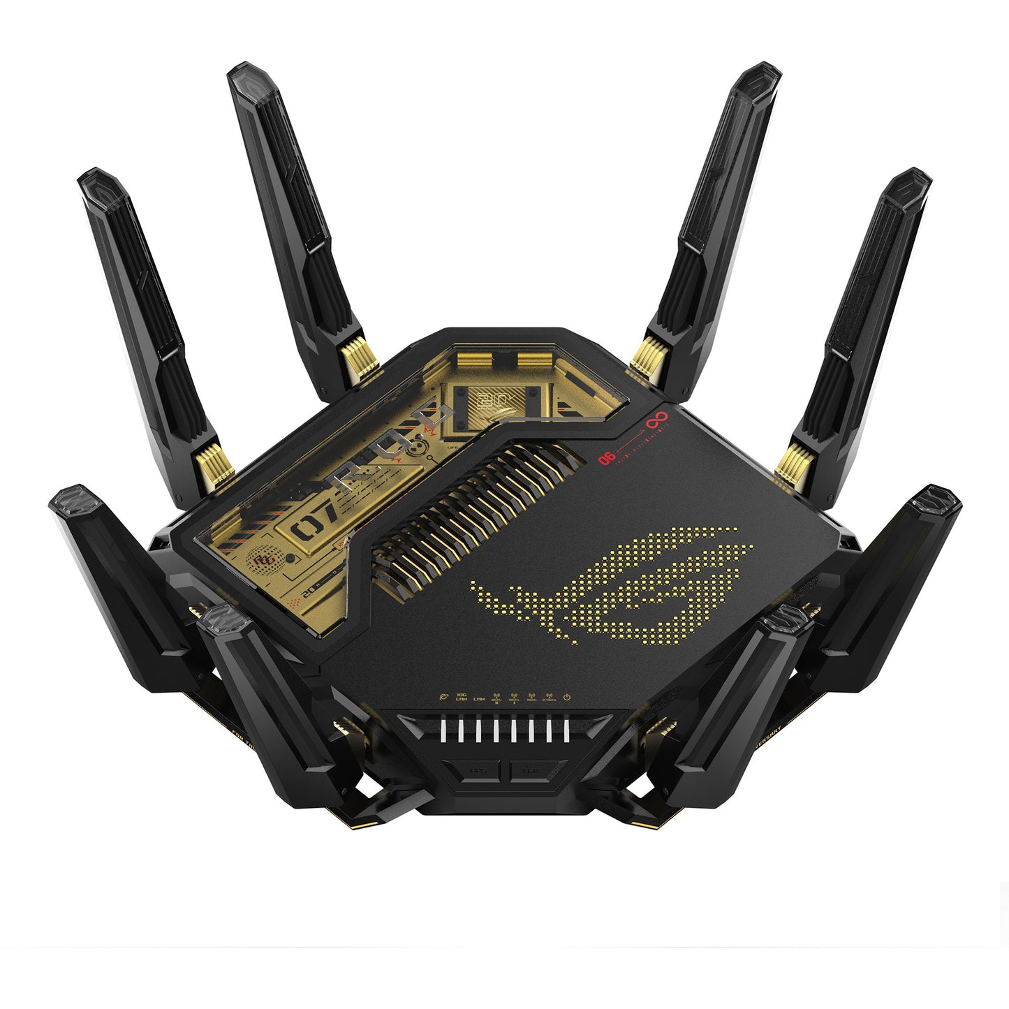 Enrutador asus rog rapture gt-be98 edición 20 aniversario (negro)