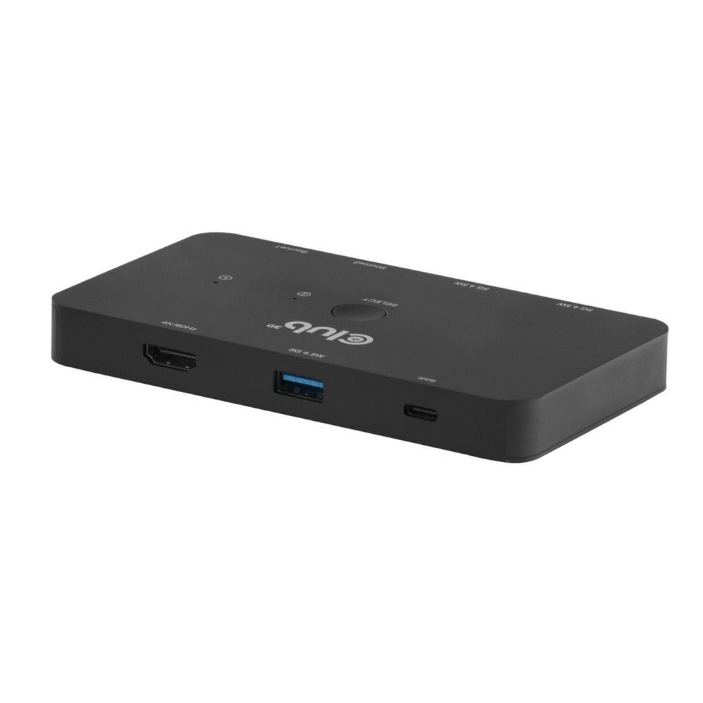 Switch KVM Club 3D CSV-2512 Switch KVM doppio da USB-C a HDMI (Nero, 4K 60Hz)