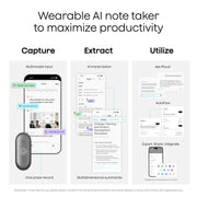 Plaud notepin s dicteerapparaat (zilver, 64 gb, bluetooth 5.2 ble (bluetooth low energy) wi-fi) - afbeelding 9