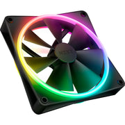 Nzxt f140 rgb duo case fan (zwart, 140 x 140 x 25 mm, pwm, zonder controller) - afbeelding 1