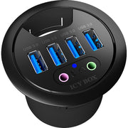 Icy box ib-hub1403a usb-hub (zwart) - afbeelding 4