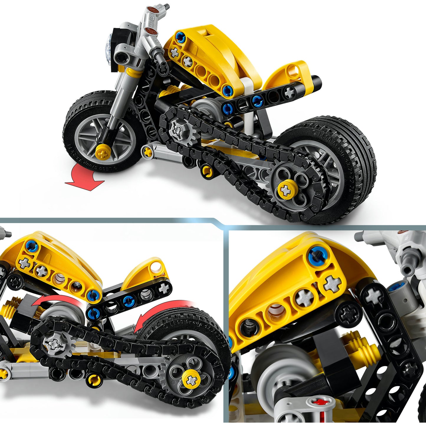 Lego technic 42225 motor amarillo