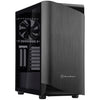 Silverstone seta a1 midi tower behuizing (zwart titanium | 2x usb-a | 1x usb-c | rgb | tempered glass)