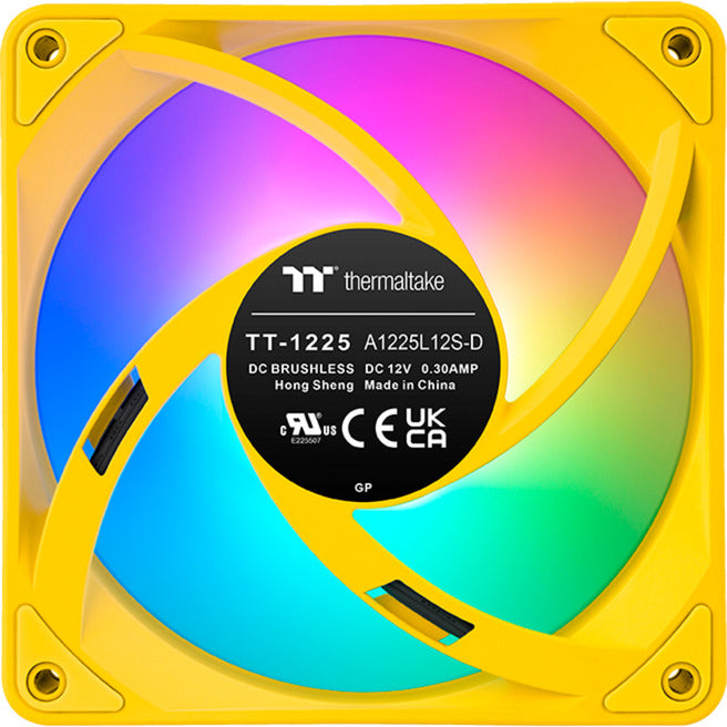 Thermaltake ct120 ex argb sync ventola di raffreddamento per PC bumblebee (pacchetto da 3 ventole) ventole per case (geel, 3 pezzi, 120 x 120 x 25 mm, pwm)