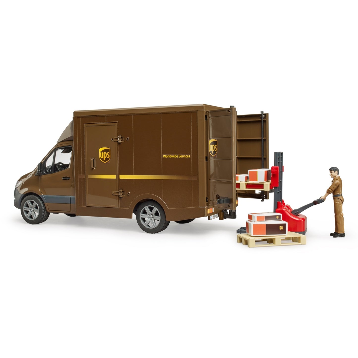 Bruder MB Sprinter Ups con driver e accessori