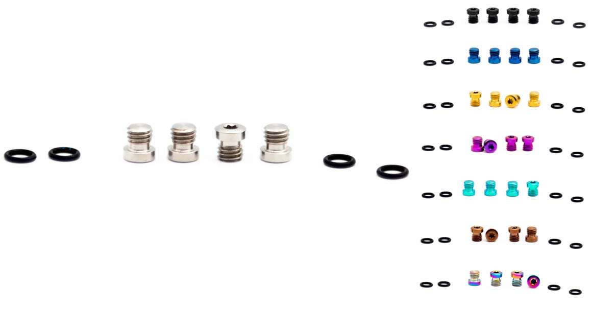 Set viti in titanio componenti rovere per sram bleedport dot (4 pezzi)