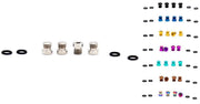 Set viti in titanio componenti rovere per sram bleedport dot (4 pezzi) - afbeelding 1