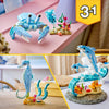Lego ® creator 3in1 zeedieren: prachtige dolfijnen - bouw om tot een zeepaardje of krab - 31385