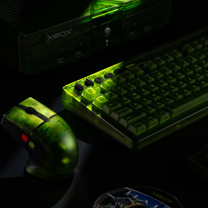Mouse 8bitdo retro r8 - edizione xbox (verde, 50 - 26000 dpi, Bluetooth USB-C 2,4 GHz)