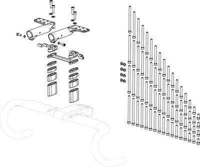 Juego de soportes Cube para manillar Litening Aero
