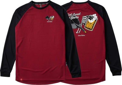 Loose riders dirt sweat beers - mtb long sleeve jersey