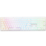 Ducky zero 6108 pure white rgb mechanisch gaming toetsenbord (wit, us lay-out (qwerty), cherry mx2a brown, 100%, rgb leds, double-shot pbt, hot swap, 2.4ghz | bluetooth | usb-c) - afbeelding 1