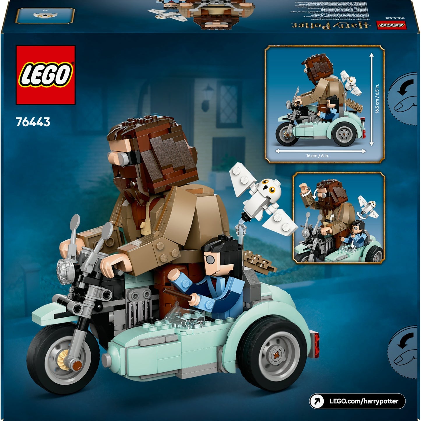 Lego harry potter - hagrid en harry's rit op de motor constructiespeelgoed (76443)