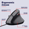 Trust bayo ii bedrade ergonomische muis (zwart, 800 dpi - 2400 dpi)