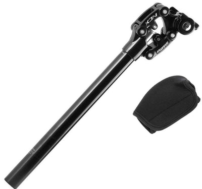 Tija de sillín con suspensión Suntour sp12 sp17 ncx 400mm + funda de seguridad