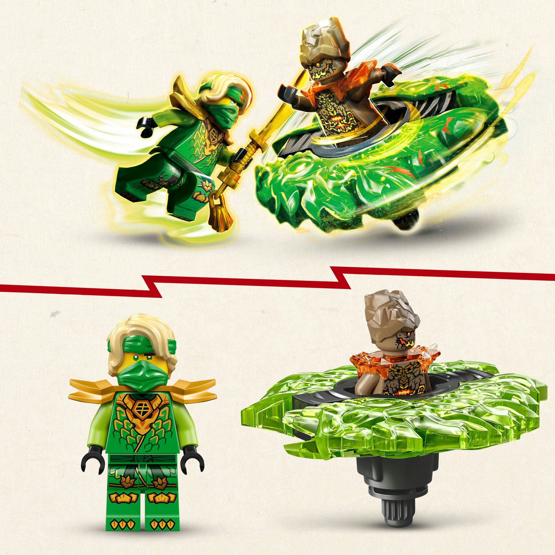 Lego Ninjago 71850 Campione di Lloyd contro la Terra nello spinner | 2 pezzi