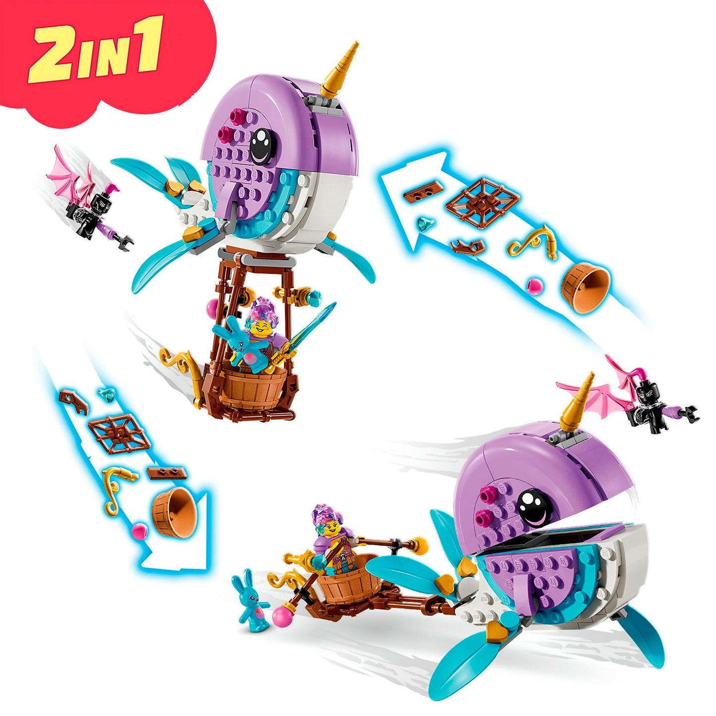 Lego Lego Dreamzzz 71472 Narwal Air Ballion di Izzie