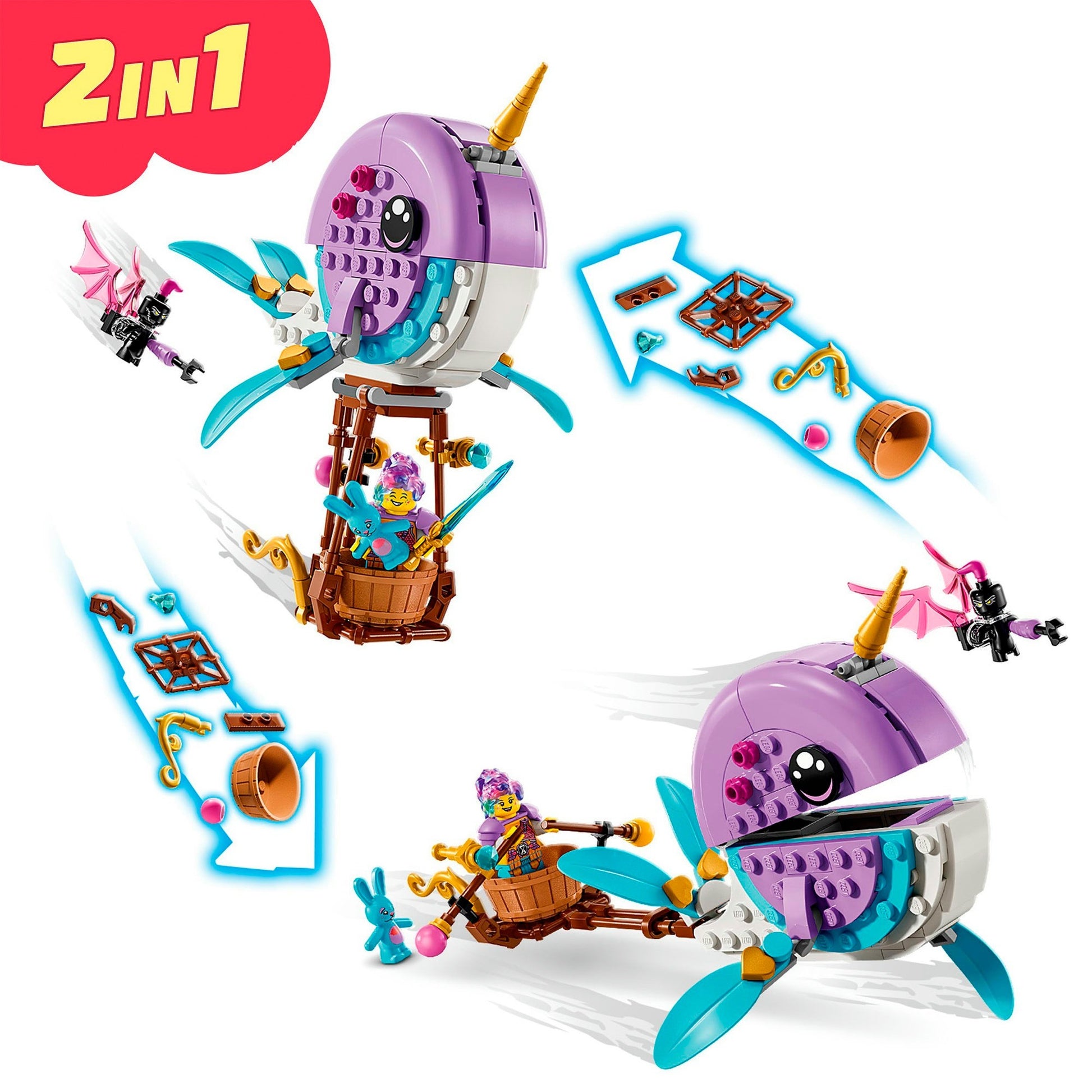 Lego Lego Dreamzzz 71472 Narwal Air Ballion di Izzie