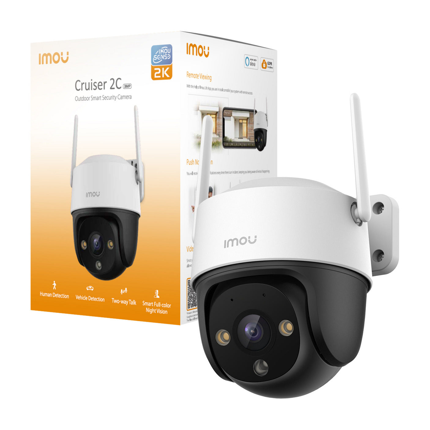 Telecamera di sicurezza Imou cruiser 2c 2k (bianco, 3MP (2304*1296), wifi 6, lan)