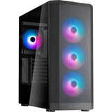 Silverstone fara 514x midi tower behuizing (zwart | 2x usb-a | 1x usb-c | rgb | tempered glass) - afbeelding 1