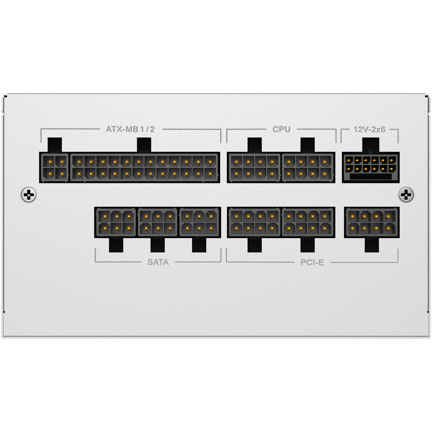 Sharkoon rebel p20 gen2 modulaire 850 watt voeding (wit, 1x 12v-2x6, 3x pcie)