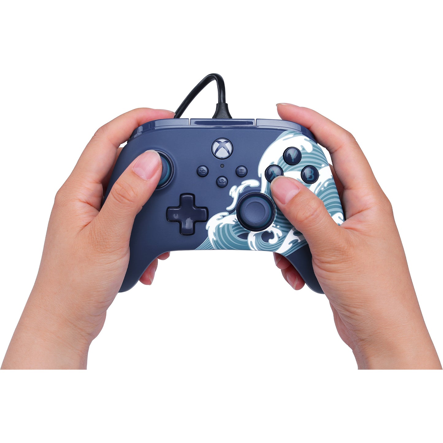 Controller Powera Advantage con cavo per xbox serie x|s - onda d'acqua (blu azzurro, xbox serie x|s, xbox one, PC)