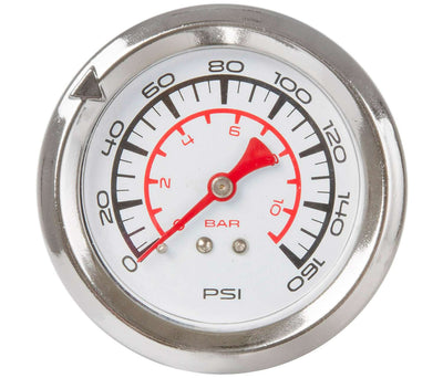 fietspomp met manometer aluminium 61 cm zilver