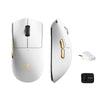 Mouse da gioco wireless ultraleggero Mchose K7 (oro bianco, RGB, USB 2,4 GHz, 42.000 dpi)