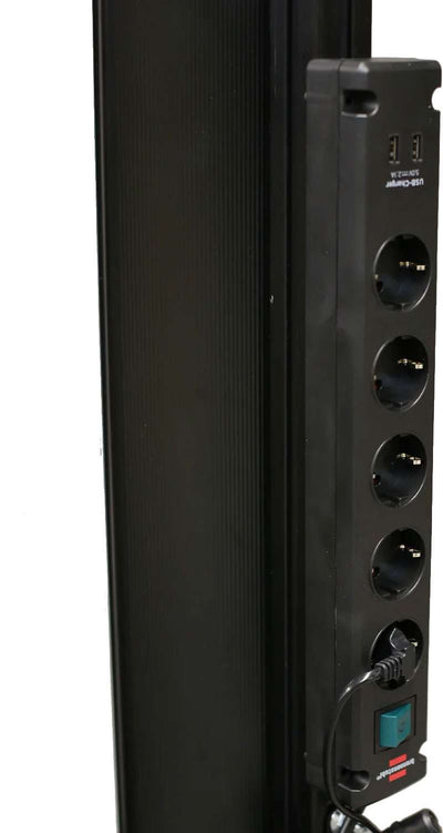Toma múltiple X10 con USB incl. perfil de montaje