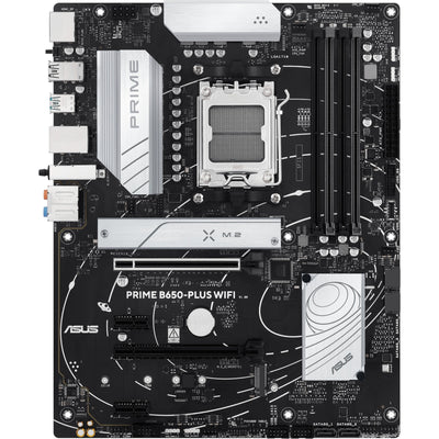 Placa base Asus Prime B650-Plus WiFi Socket AM5 (negro plateado, RAID, 2.5GB-LAN, WiFi 6e, BT 5.3, Sonido, ATX)