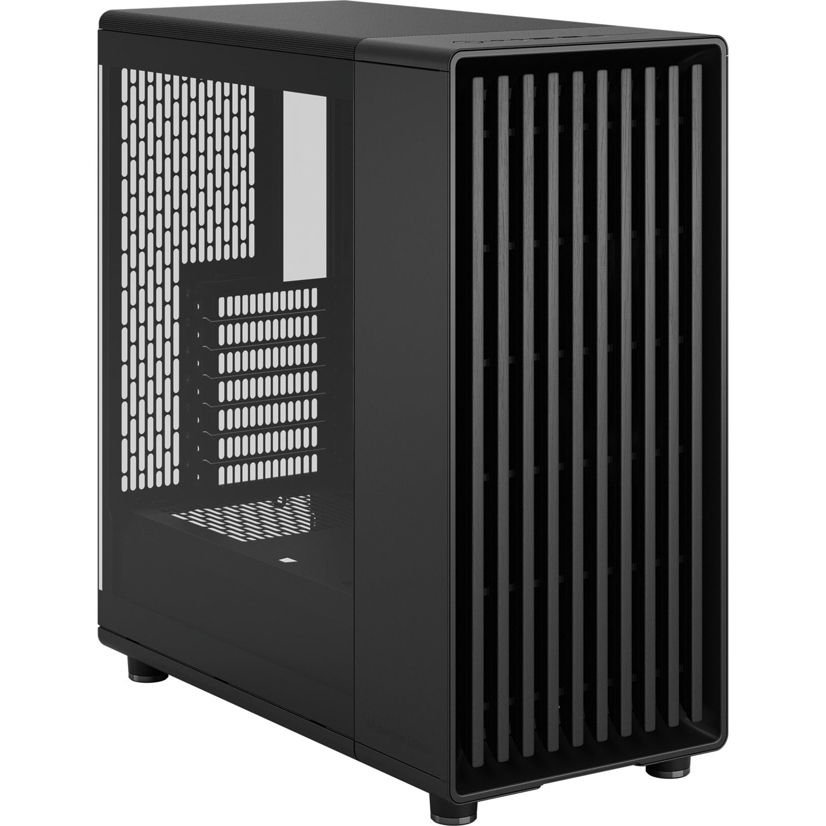 Fractal design north - momentum edition midi tower behuizing (zwart houtkleur | 2x usb-a | 1x usb-c | tempered glass)