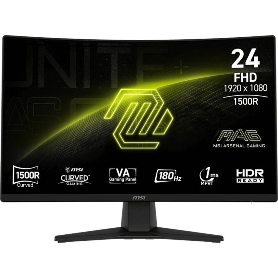 Monitor da gioco curvo Msi mag 242c 23,6 (nero, hdmi, displayport, 180 hz)