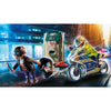 Playmobil city action - politiemotor: achtervolging van de geldrover constructiespeelgoed (70572)