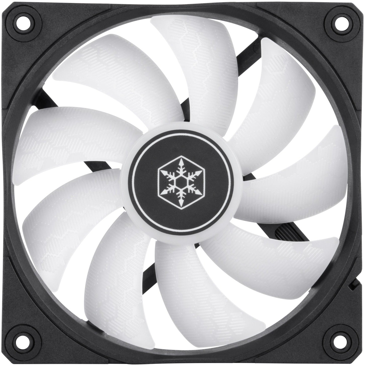 Silverstone shark force 120 argb case fan (zwart, 120 x 120 x 25 mm, pwm)