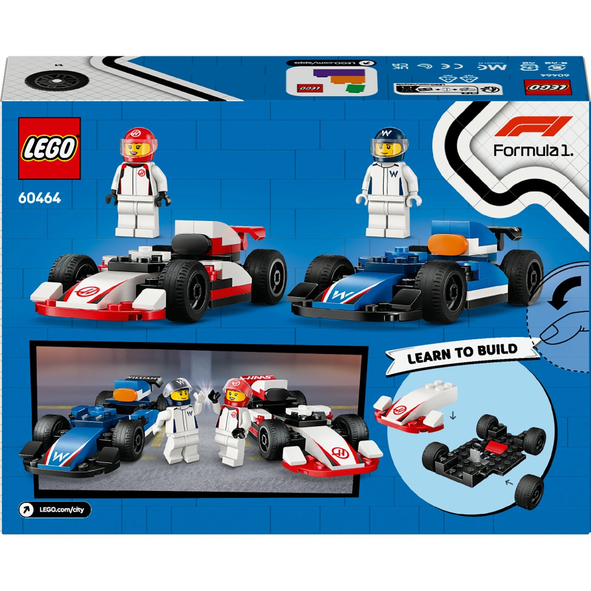 Lego Lego City 60464 F1 Williams Racing e Haas F1 Racing Cars