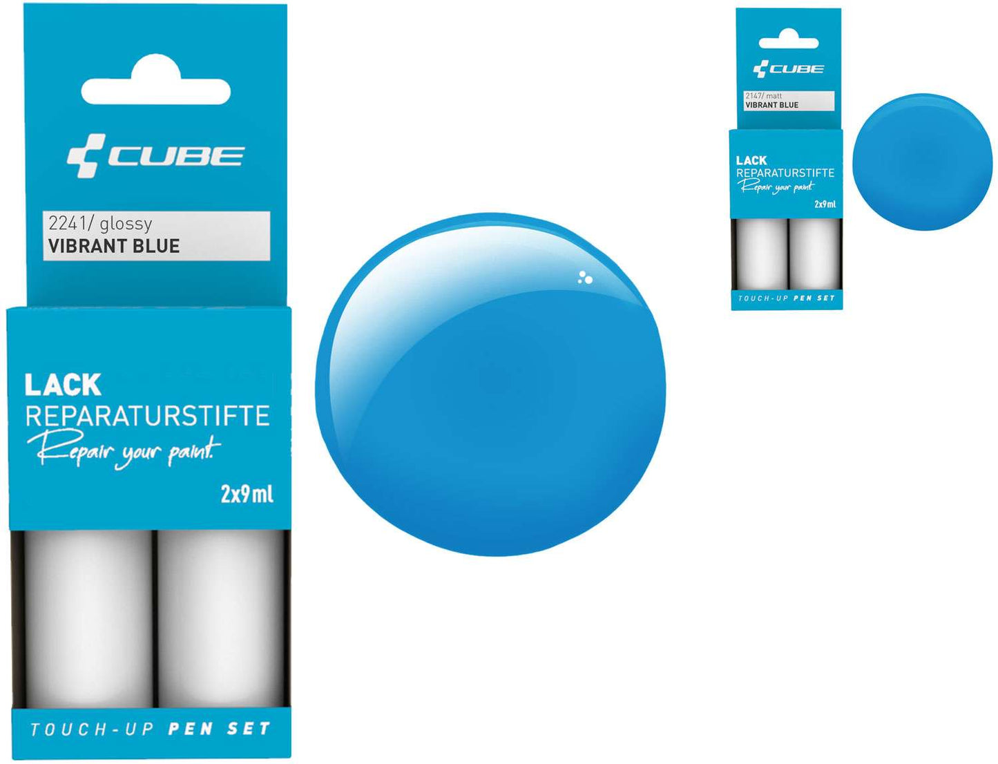 Set di penne per ritocchi Cube di colore blu vibrante