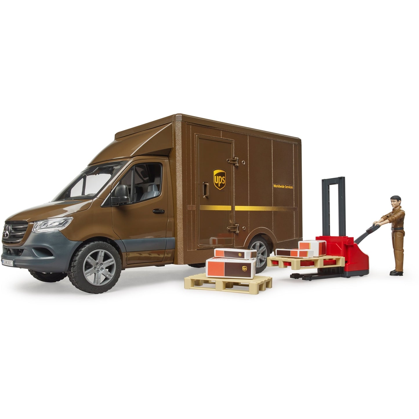 Bruder MB Sprinter Ups con driver e accessori