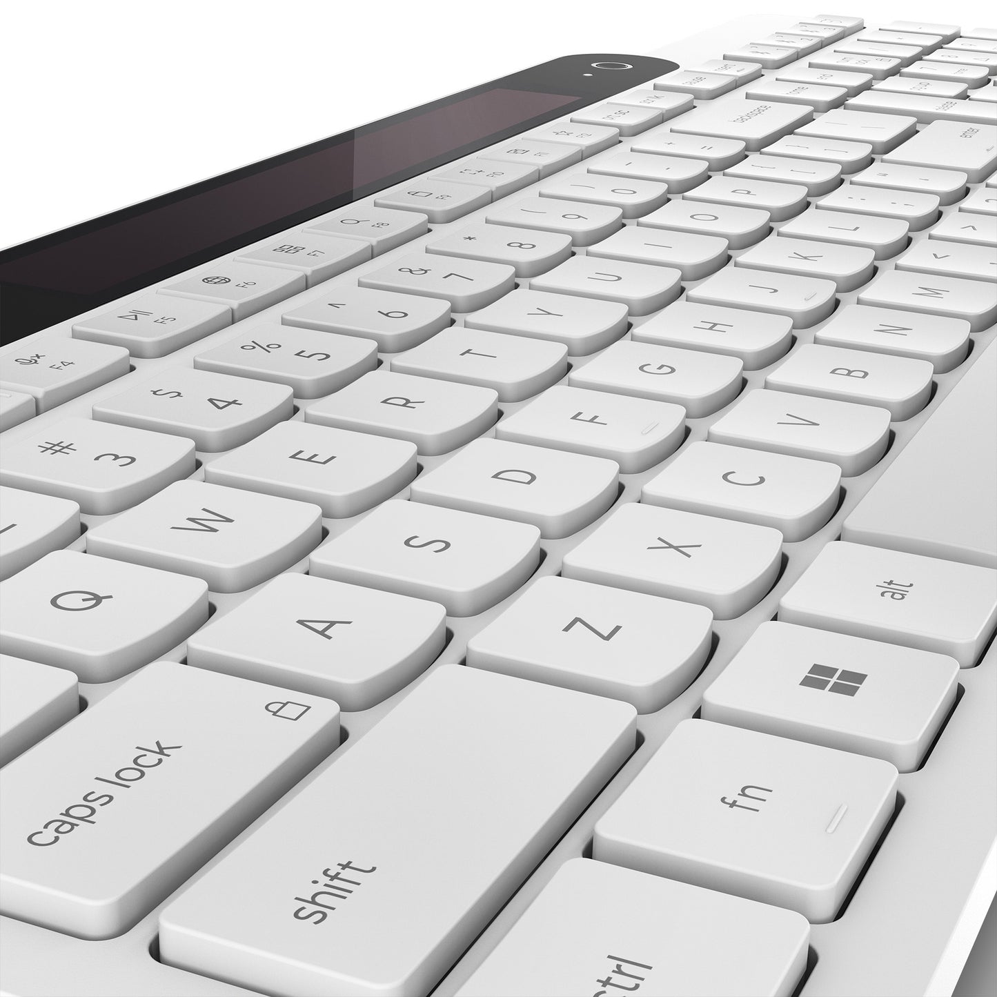 Teclado Bluetooth de carga automática Lenovo 800 (blanco, diseño de EE. UU. (QWERTY), émbolo, 100 %, interruptor de émbolo, Bluetooth 5.1, USB-C)