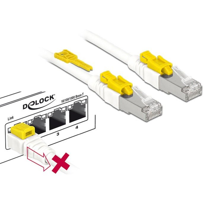 Cavo patch delock rj-45 al sicuro con gatto.6a