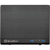 Silverstone sg13b-q mini tower behuizing (zwart | 2x usb-a)