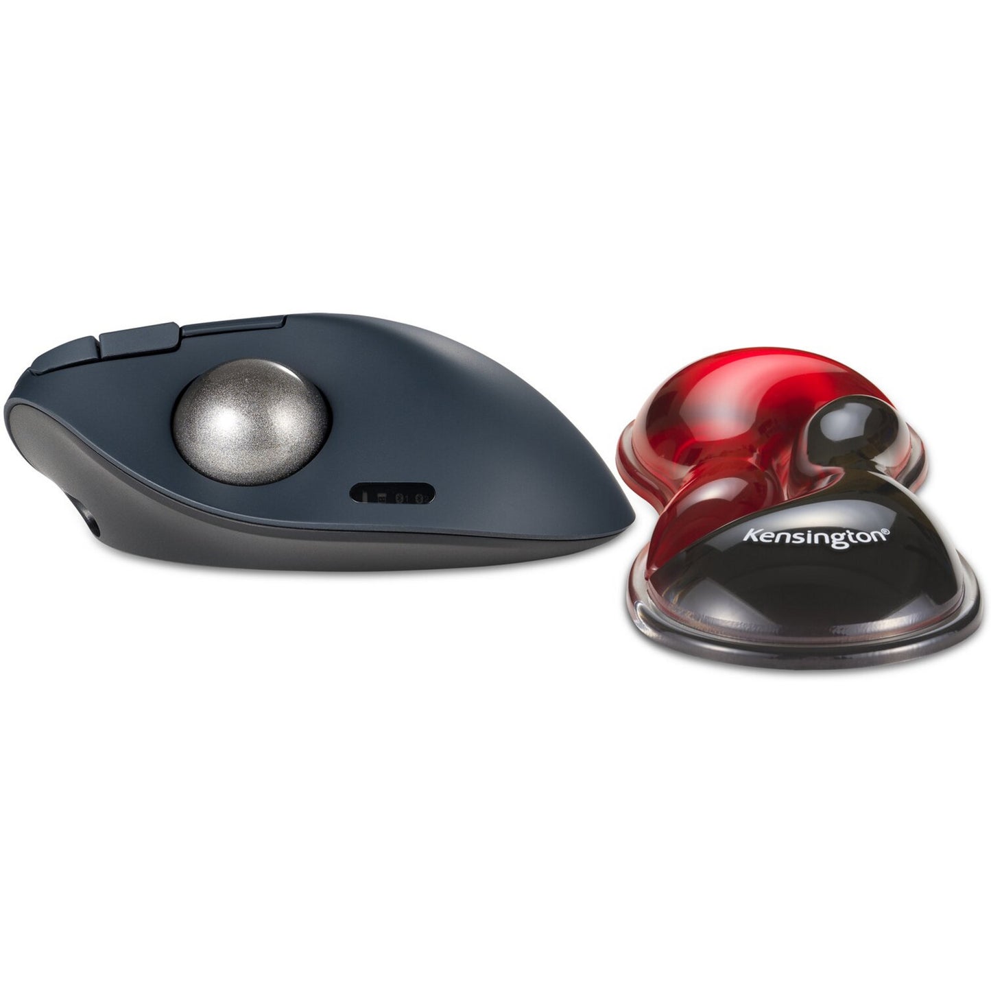 Poggiapolsi Kensington slim duo gel mouse trackball supporto per polso (rosso nero)
