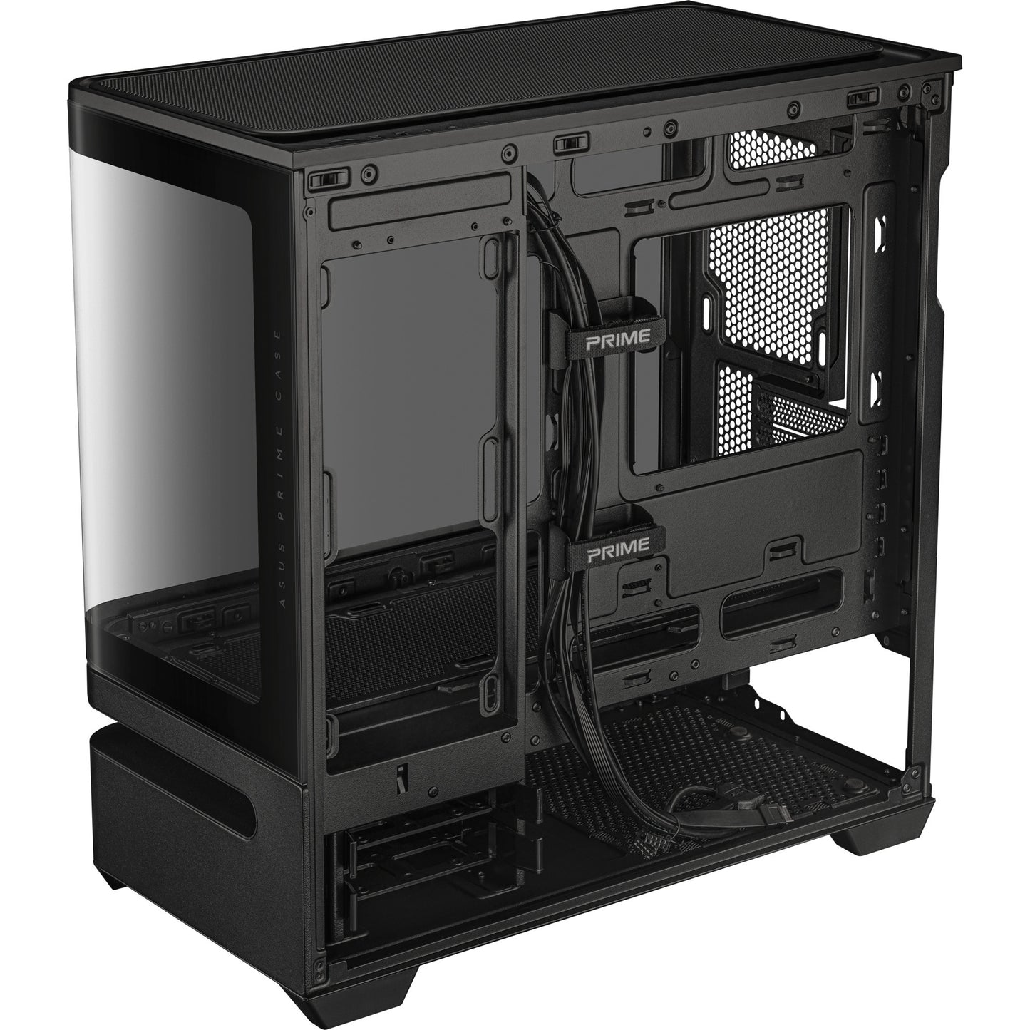 Custodia Midi Tower Asus Prime Ap202 (nero | 2x USB-A | 1x USB-C | RGB | vetro temperato)