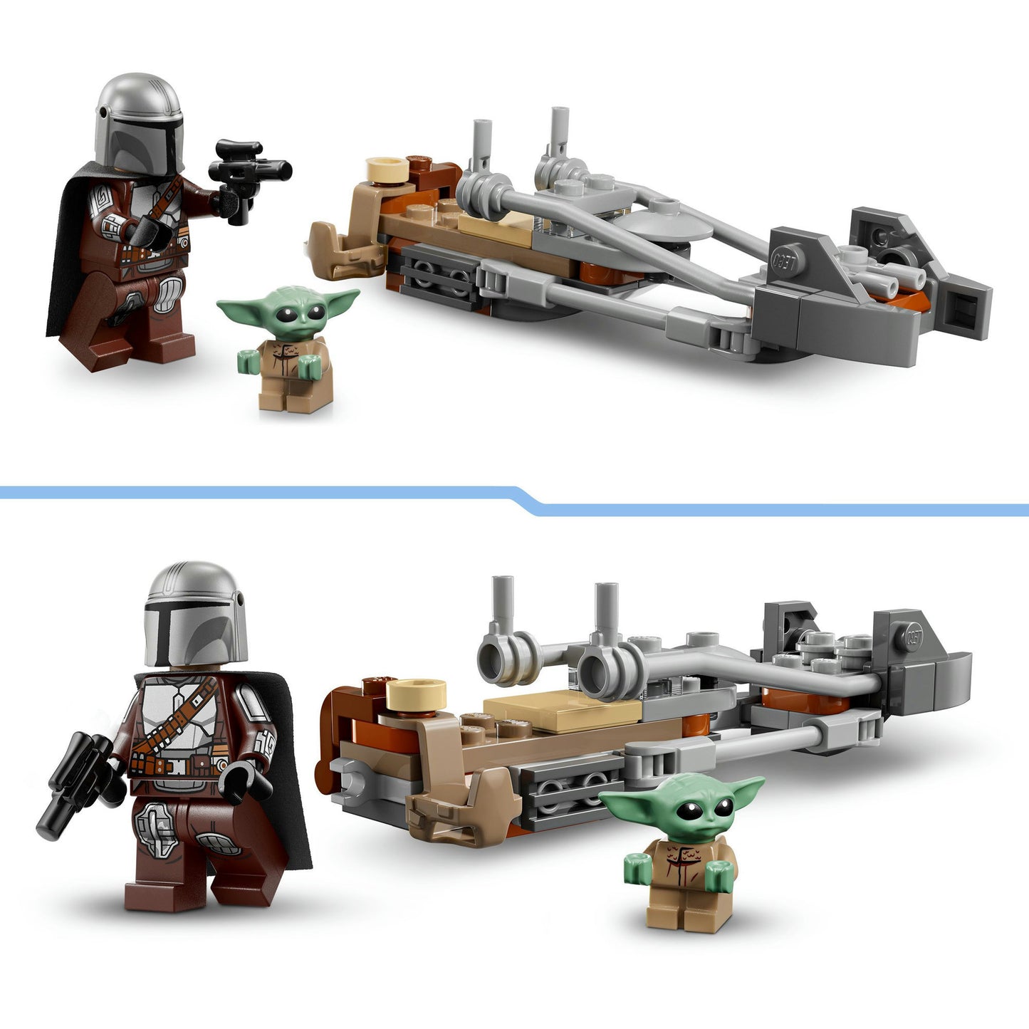 Lego Star Wars TM 75436 La Speeder Bike del Mandalorian e di Grogu | 2 pezzi