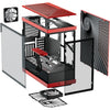 Hyte y40 midi tower behuizing (rood zwart | 2x usb-a | 1x usb-c | tempered glass)