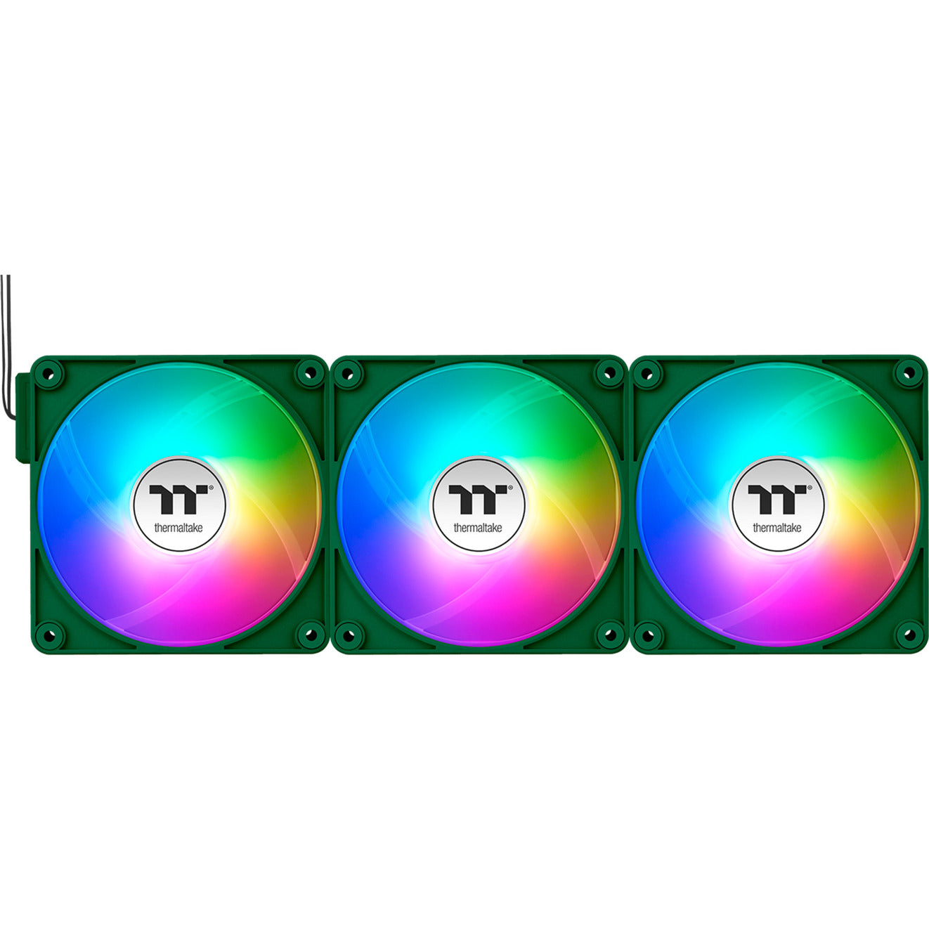 Thermaltake ct120 ex argb sync ventola di raffreddamento per PC racing green (pacchetto da 3 ventole) ventole per case (verde, 3 pezzi, 120 x 120 x 25 mm, pwm)