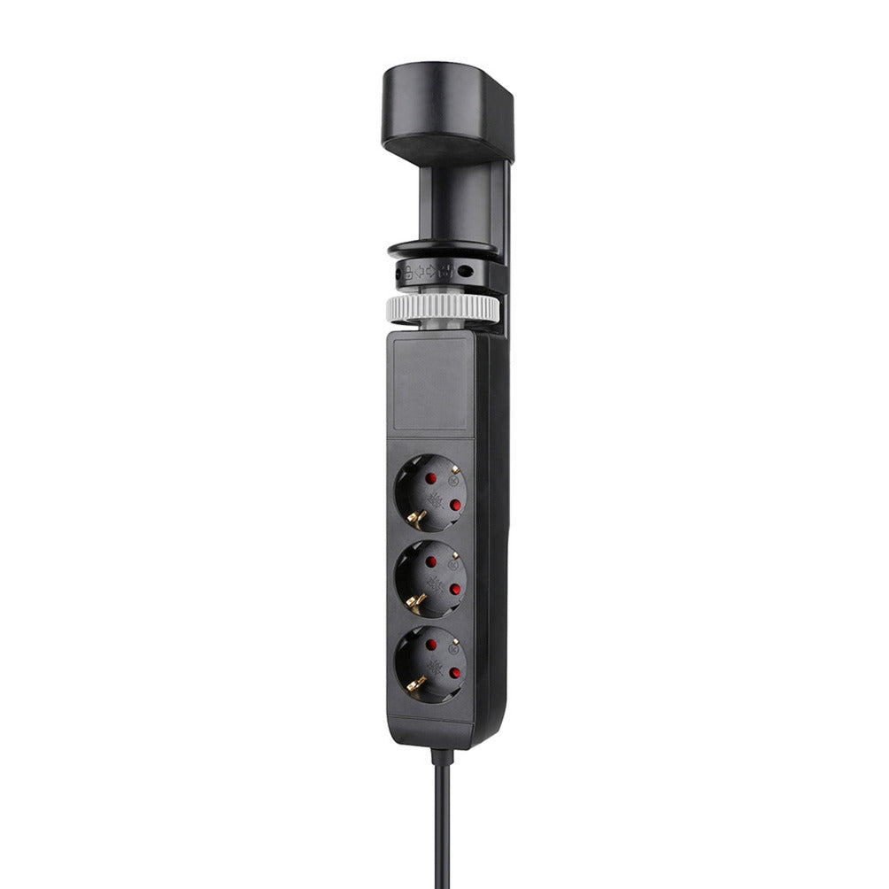 Neomounts DS22-840BL6 SECKE DE ESCRITO CON CLAMP, 1.4 m, interior, tipo F, plástico, negro, entrega de energía