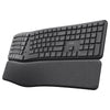 Trust Keyra wireless ergonomic keyboard (black, US layout, Bluetooth 2.4G USB)