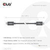 Club 3d usb-c 80gbps certified 240w 8k 240hz kabel (zwart, 1.2m)