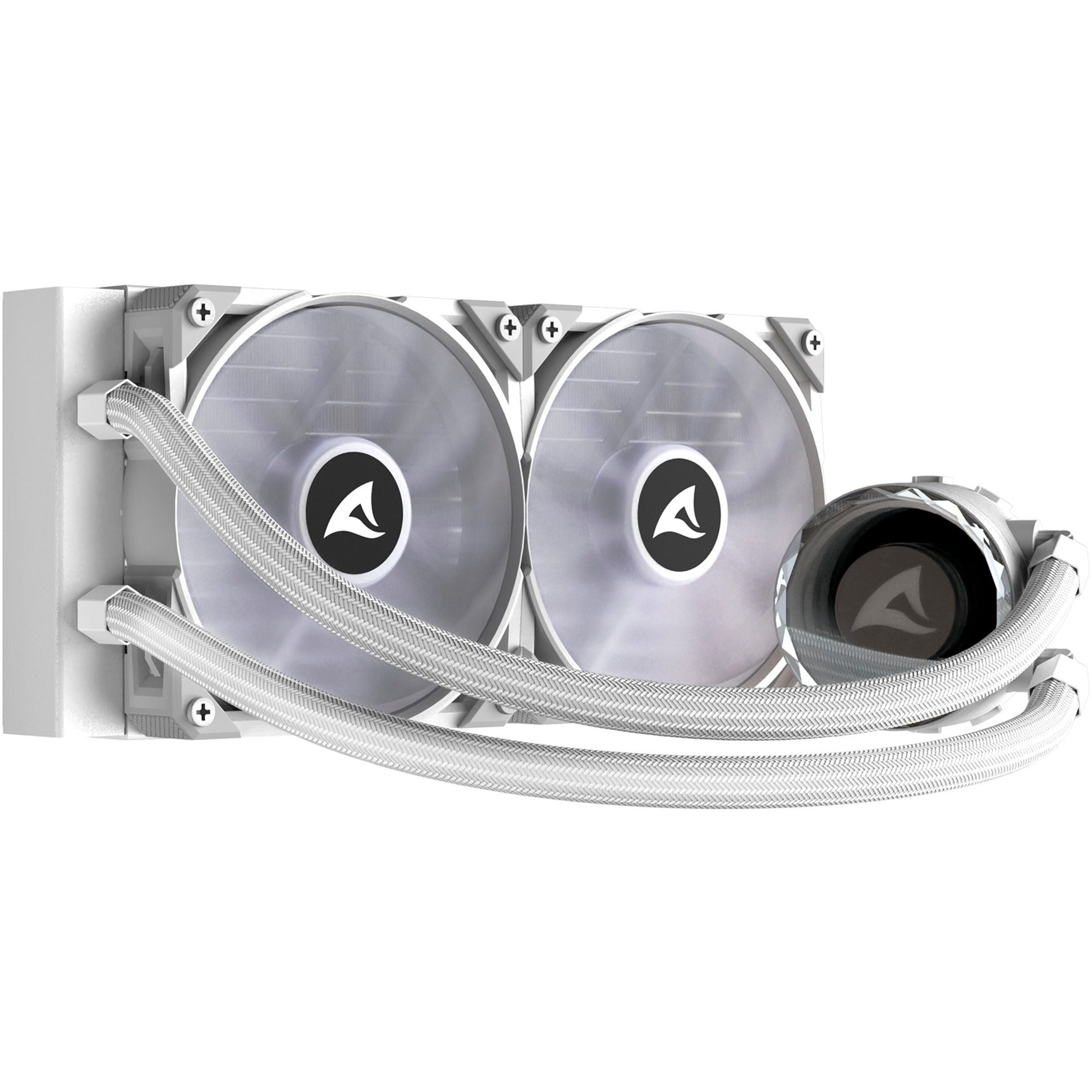 Sharkoon s80 rgb white waterkoeling (wit, 4-pins pwm fan-connector)
